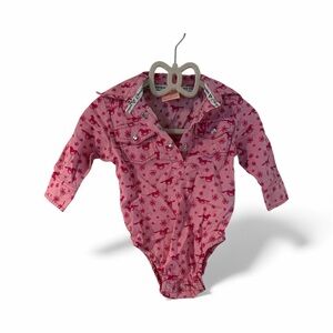 Cowgirl Hardware Long Sleeve Baby Onesie